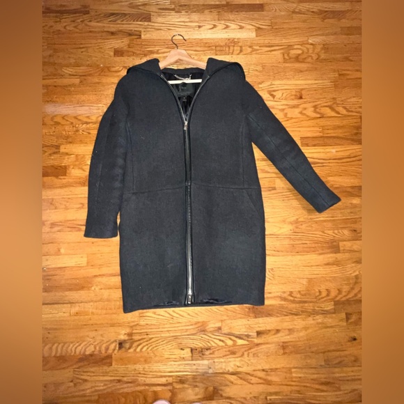 J- Crew Long Coat designed with Stadium cloth by Nello Gori - Size 4P - Picture 6 of 16